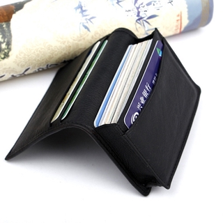 expandible negro cuero titulares de tarjetas de los hombres negro cuero tarjeta de crédito identificación tarjetas de visita titular cartera caso