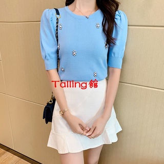 Real shot ◆ spot goods ◆ good quality ◆ 2021 summer new lady style simple graceful lightweight knitted women