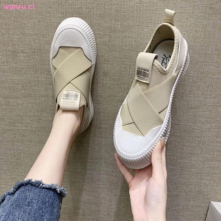 versión coreana de ulzzang salvaje perezoso mocasines mujer 2021 nueva moda cruz correa zapatos de lona zapatos casuales (6)