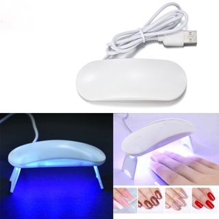 1Pcs Portátil 6W Luz LED USB Recargable Mini Gel UV Pulido Máquina De Curado Secador De Uñas