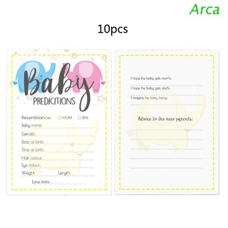 arca baby predictions and advice cards (paquete de 10) - juegos de baby shower ideas para niño o niña- actividades de fiesta suministros (1)