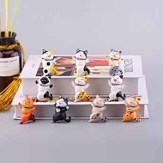 HFZ 10Pcs Kitten Ornament Miniature Collectible PVC Doll Model Baking Decor for Cake
