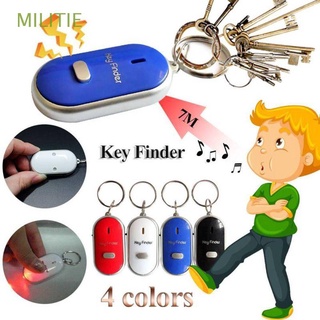 militie al aire libre anti-pérdida inteligente llavero tracker led key finder silbato localizador llavero moda control de sonido/multicolor