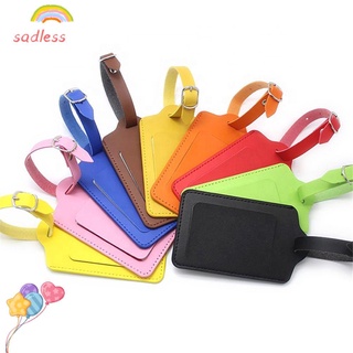 SADLESS Personality Luggage Tag Travel Supplies Baggage Claim Suitcase Label Bag Accessories Portable Leather Handbag Pendant ID Address Tags/Multicolor