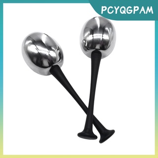 [Precio de la actividad] 2pzs de hielo Facial de acero inoxidable Roller Globes Spa Globes herramientas para cara Cooling Neck