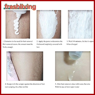 [freshliving]crema depilatoria sin dolor/hielo/agua suave/crema depilatoria para piernas/crema depilación