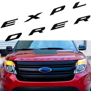 3d letras abs frontal campana emblema explorer deporte campana letras pegatinas para ford explorer 2011-2020 (negro mate)