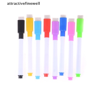 [attractivefinewell] 5 unids/set colorido dry wipe board ventana marcadores bolígrafos con borrador suministros de oficina
