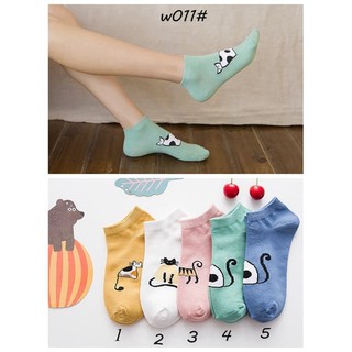 Lindo gato Karatkter calcetines de mujer (Color y modelo aleatorio) 11