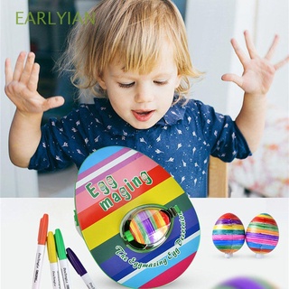 EARLYIAN Gift Egg Painting|Painted DIY Easter Toys Craft Easter Decoration Kids Crayon