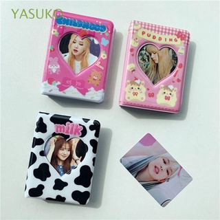 YASUKO Cute Photo Album Business Card Bag Name Card Book Kpop Card Binder Binders Albums Card Stock Kawaii Bear Love Heart Hollow 40 Pockets Photocard Holder