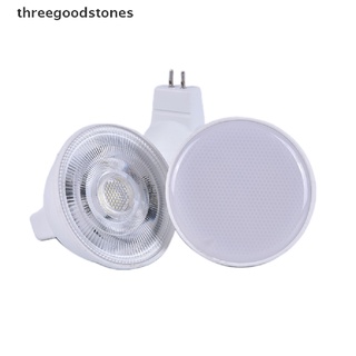 [threegoodstones] foco led regulable gu10 cob 6w mr16 bombillas luz 220v lámpara blanca hacia abajo luz caliente