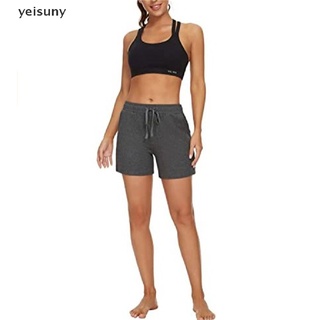 [yei] mujer cinturón elástico pantalones cortos casual yoga deportes pantalones cortos 586cl (5)
