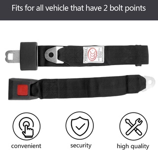 [xiaobaihong] Cinturón Universal negro Para asiento De coche con dos puntas ajustables De seguridad (1)