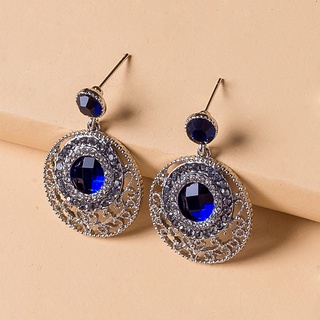 aretes simples de diamantes de imitación con pedrería redonda para mujer accesorios de joyería
