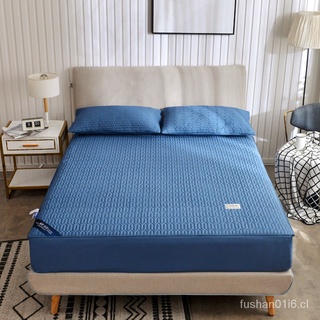 protector de colchón de color liso hotel espesar sábana bajera ajustable altura 25 cm individual/queen/king size colchón topper
