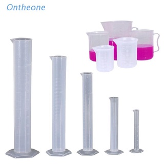 Ontheone Plastic Graduated Cylinders& Plastic Beakers,5pcs Plastic Graduated Cylinders 10ml 25ml 50ml 100ml 250ml & 5pcs Plastic Beakers 50ml 100ml 250ml 500ml1000ml Clear 10pcs