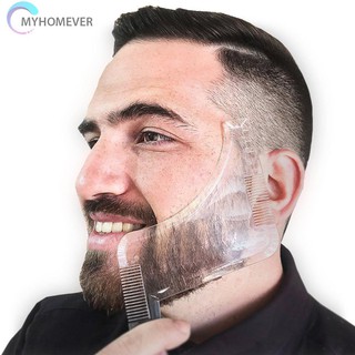 hotsale barba Shaper guía plantilla herramienta de doble cara hombres barba moldeando plantilla de peinado peine barba (9)