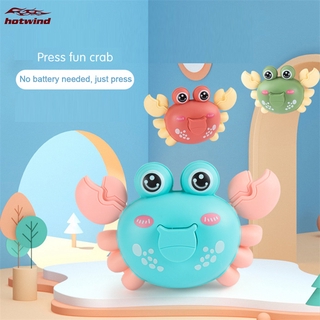 hw bebé de dibujos animados de cangrejo en forma de reloj juguete lindo tire hacia atrás juguetes de baño niños verano piscina juguetes prensados regalos