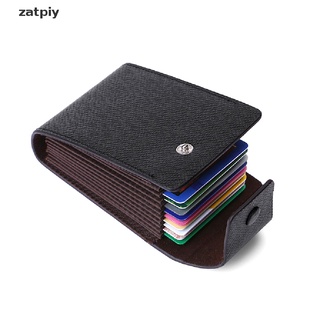zatpiy - cartera de cuero unisex, diseño de tarjetas de crédito, organizador de bolsillo cl (2)