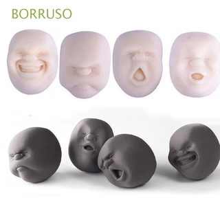 BORRUSO Adult children Antistress Ball Novelty Stress Relieve Emotion Vent Ball Relax Doll Squeeze Toy For Gift Tricky Funny Japanese Human Face