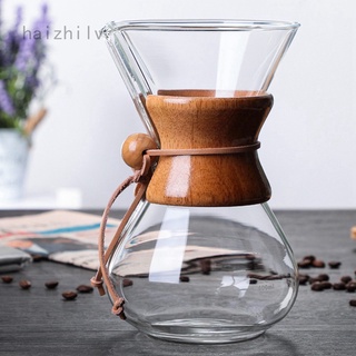 600ml resistente de vidrio cafetera cafetera cafetera Espresso máquina de café con filtro de acero inoxidable