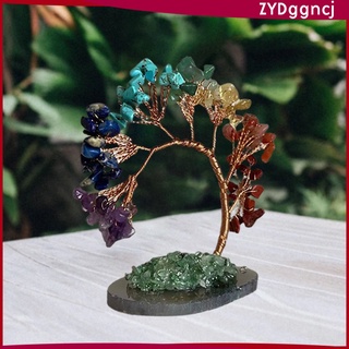 mini cuarzo cristal dinero árbol bonsai gema mineral árbol de la suerte decoración