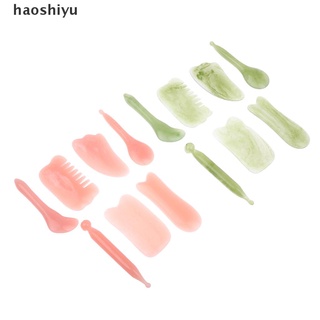 Haoshiyu - juego de 7 placas de resina para masaje corporal, masaje facial, salud, herramienta de cura (4)