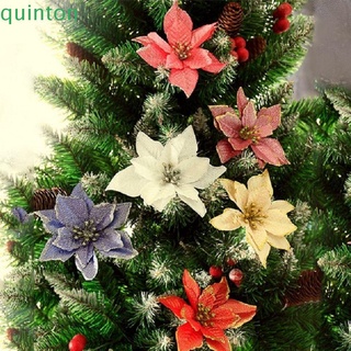Adornos De árbol De navidad con borde dorado ratán suministros para fiesta Flores artificiales colgante De navidad/multicolores