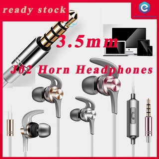 j02 audífonos in-ear de metal con cable hifi/música deportiva/audifonos graves pesados