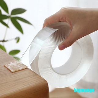 [Bigmango] cinta Nano transparente lavable reutilizable de doble cara adhesivo extraíble