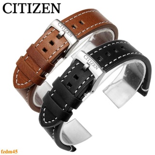 Replacement 57 Citizen Citizen Eco-Drive Orange BM8475 Men's Watch Leather Watch with Bracelet 20 21 22 23mm aa048