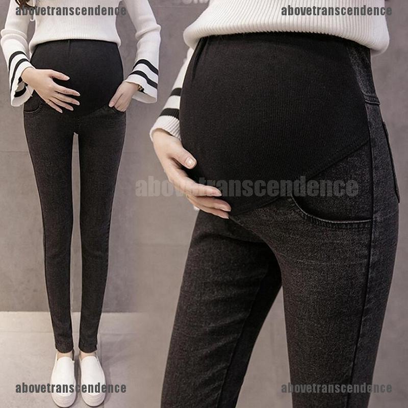 moda mujeres embarazadas pantalones delgado skiny jeans casual pantalones de maternidad jea (1)