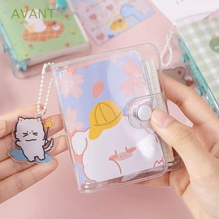 AVANT Cute Binder Notebook Transparent Writing Pads Loose-leaf Hand Book School Stationery Portable Notepad Mini Office Supplies Planner To Do list