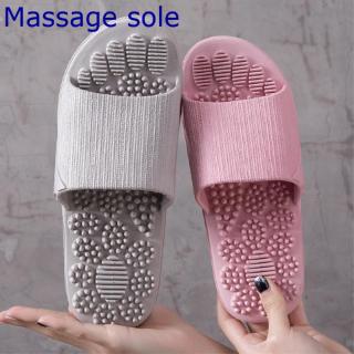 Zapatillas de masaje de pies de las mujeres del hogar de verano pareja casa baño interior antideslizante suela suave zapatillas de los hombres