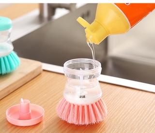 cepillo de lavar platos de limpieza de cocina con dispensador para detergente esponja Productos de Limpieza (8)