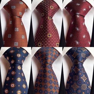 New Classic 100% Silk Men's Ties 8cm Plaid Stripe Neckties Formal Business Luxury Wedding Banquet Ties Gravatas