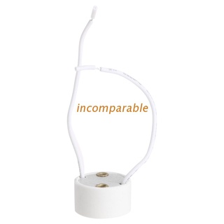 inco gu10 socket led bombilla halógena titular de la lámpara base de alambre de cerámica conector
