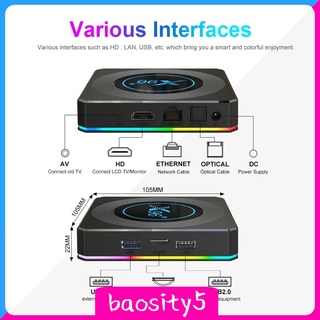 [baosity5] X4 TV reproductor multimedia intercambiable papel pintado soporte AV1 8K BT para Youtube