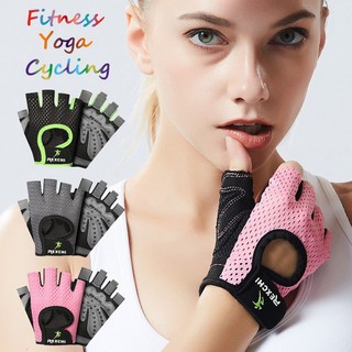 guantes antideslizantes para hombre y mujer/yoga/fitness/medio dedo/transpirable/para levantamiento de pesas