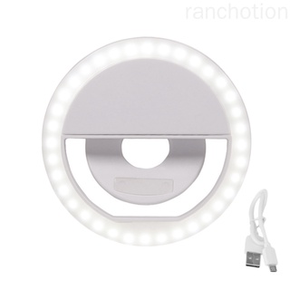 Led Selfie lámpara Mini recargable teléfono anillo de luz portátil fotografía noche luz ranchotion