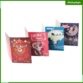 Christmas Greeting Cards-5D DIY Diamond Painting Cards for Christmas decorations