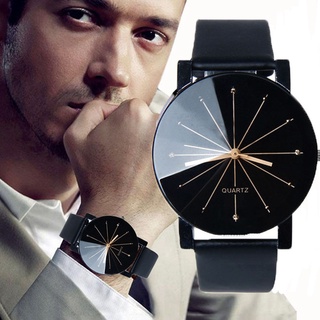 Reloj de pulsera analógico de cuarzo de cuero sintético con esfera de estrellas para el día de san valentín