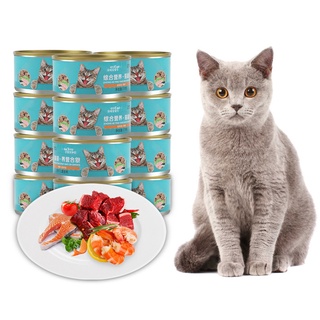 ianduy 170g Pet Cat Training Reward Snack Nutritious Healthy Tuna Fish Seafood Food Can