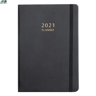 Black 2021 Schedule Notepad Inside Page A5 Efficiency Manual Planning Notebook