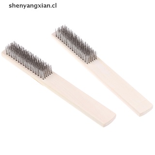 (nuevo) juego de 2 cepillos de acero inoxidable pequeños cepillos de alambre para herramientas de limpieza de óxidos de metal shenyangxian.cl