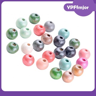 100 x 7-9 mm de madera mixta perlas de color brillante artesanía niños joyería abalorios DIY