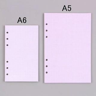 mattke suministros escolares cuaderno papel semanal carpeta dentro de página recambio de papel mensual púrpura planificador diario 40 hojas agenda a5 a6 hoja suelta recambio de papel (2)