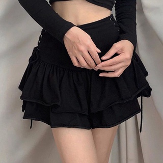 Novel Goth mujeres vendaje de cintura alta Mini falda gótico oscuro Punk Club Wear|Faldas (3)