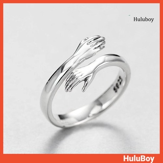 [hlb] anillo de abrazo de mano de amor abierto simple ajustable accesorio de joyería de boda